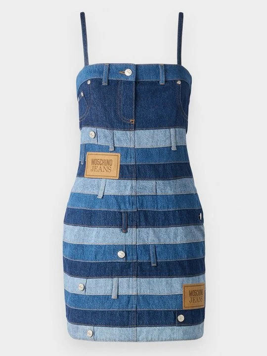 Zdjęcie produktu Sukienka jeansowa MOSCHINO niebieski denim