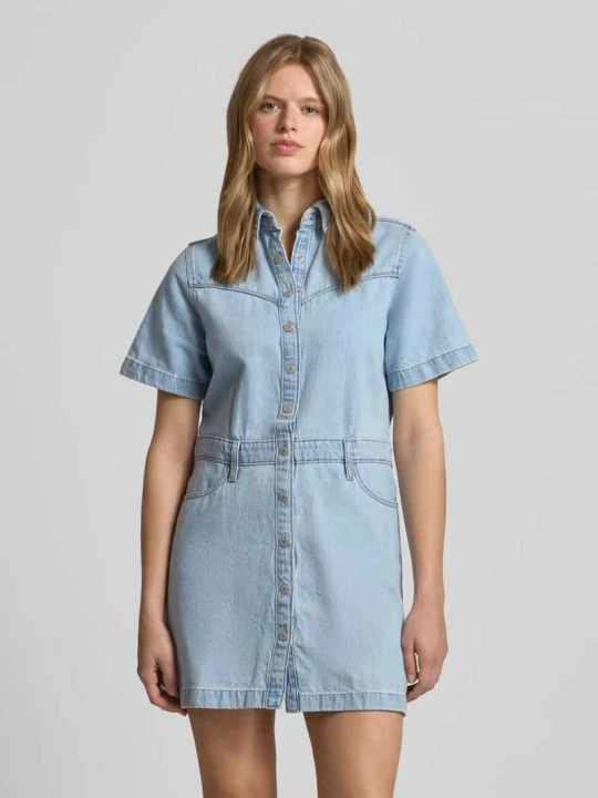 Zdjęcie produktu Sukienka jeansowa o kroju regular fit z czystej bawełny Levi's Jasnoniebieski