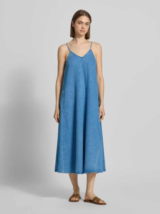 Zdjęcie produktu Sukienka jeansowa o kroju relaxed fit z czystej bawełny Marc O'Polo Jeansowy niebieski