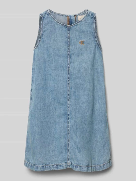 Zdjęcie produktu Sukienka jeansowa o linii a z mieszanka bawełny Calvin Klein Jeans Niebieski