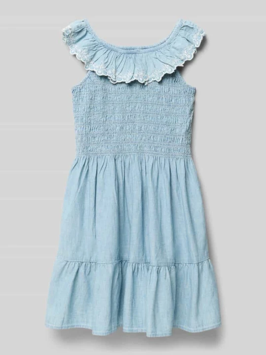 Zdjęcie produktu Rozkloszowana sukienka jeansowa z czystej bawełny Polo Ralph Lauren Niebieski