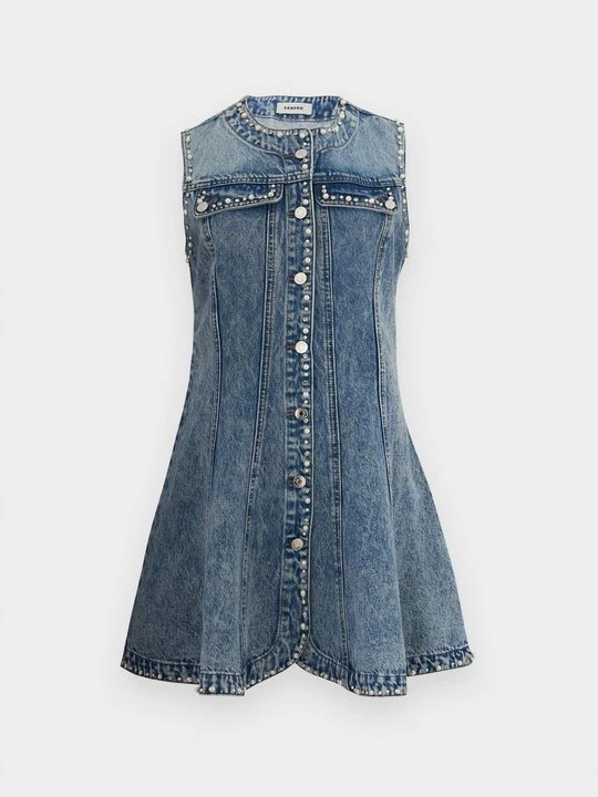 Zdjęcie produktu Sukienka jeansowa Sandro niebieski denim