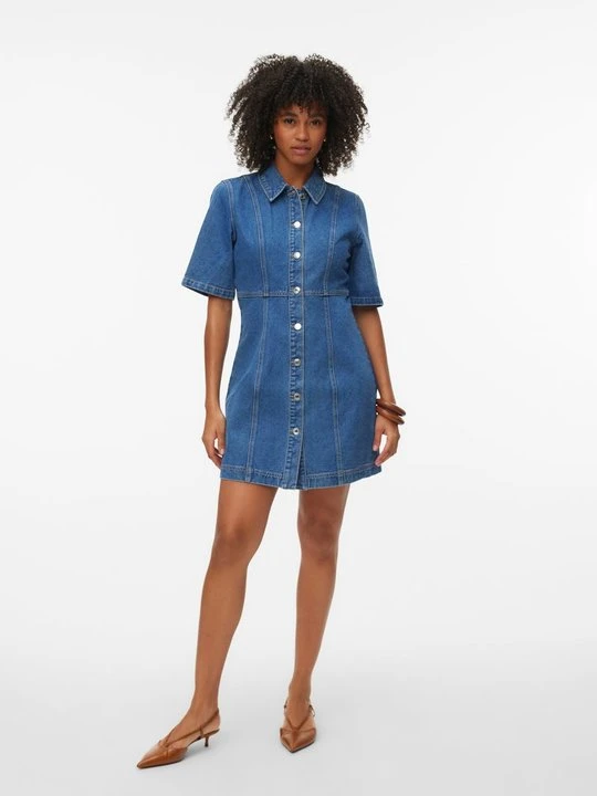 Zdjęcie produktu Sukienka jeansowa Vero Moda niebieski denim