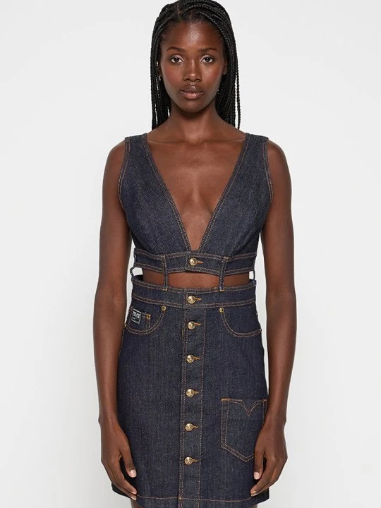 Zdjęcie produktu Sukienka jeansowa Versace Jeans Couture granatowy