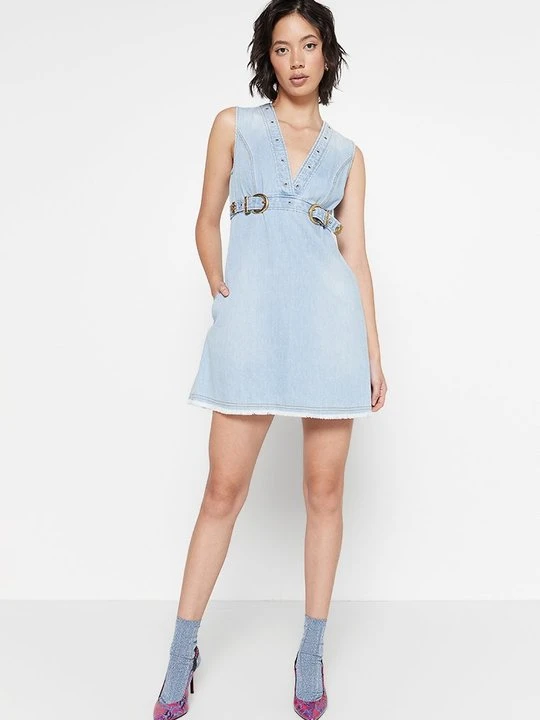 Zdjęcie produktu Sukienka jeansowa Versace Jeans Couture niebieski