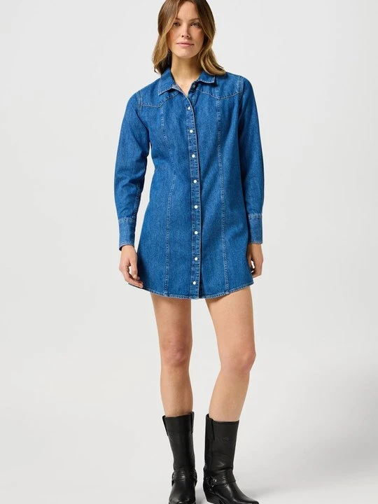 Zdjęcie produktu Sukienka jeansowa Wrangler niebieski denim