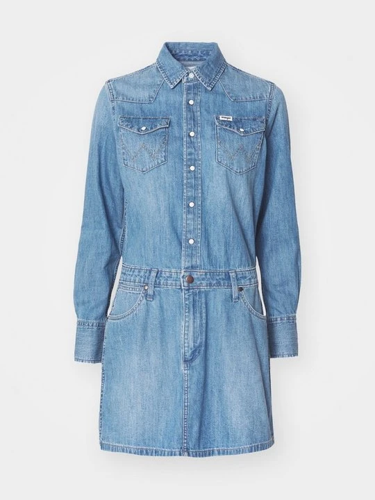 Zdjęcie produktu Sukienka jeansowa Wrangler niebieski denim