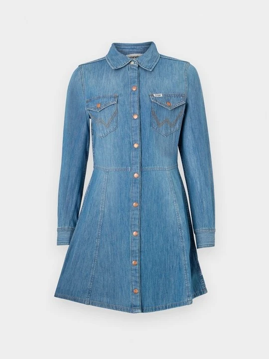 Zdjęcie produktu Sukienka jeansowa Wrangler niebieski denim