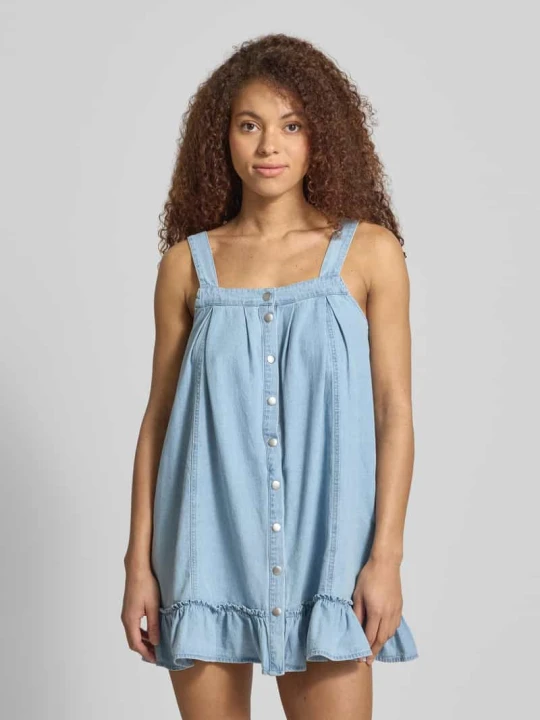 Zdjęcie produktu Sukienka jeansowa z czystej bawełny model 'OREGON' Noisy May Jeansowy niebieski