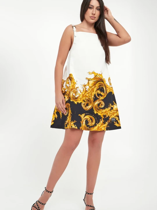 Zdjęcie produktu Sukienka jeansowa z nadrukiem VERSACE JEANS COUTURE