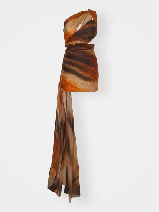 Zdjęcie produktu Sukienka koktajlowa Alberta Ferretti brązowy