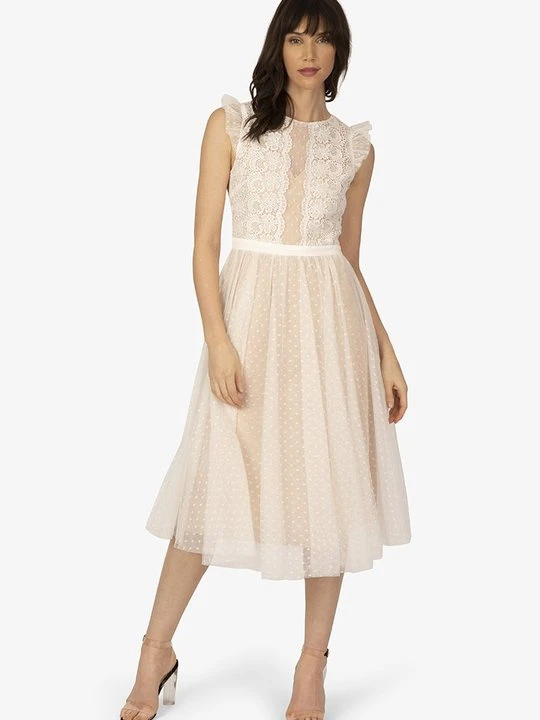 Zdjęcie produktu Sukienka koktajlowa Apart Glamour biały