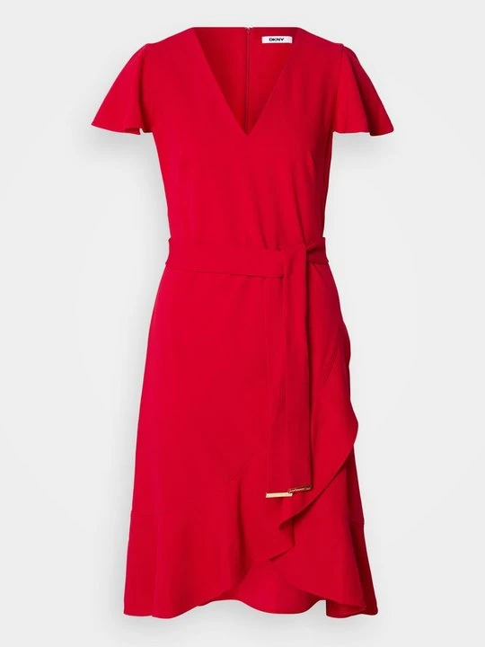 Zdjęcie produktu Sukienka koktajlowa DKNY ciemnoczerwony