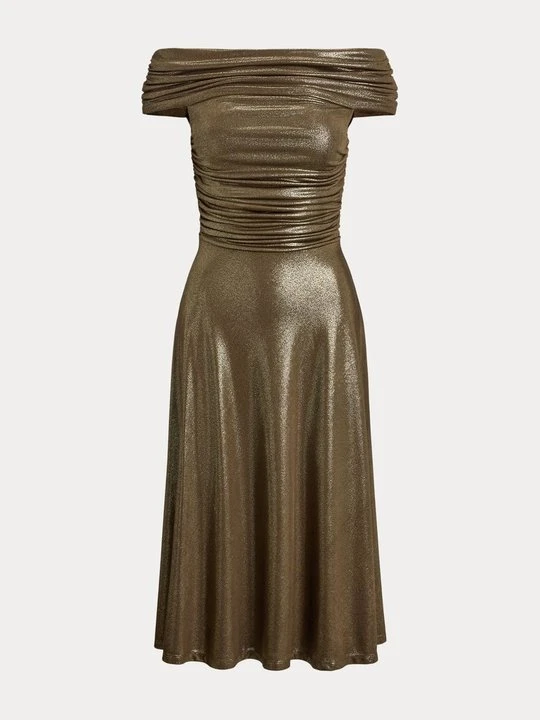 Zdjęcie produktu Sukienka koktajlowa Lauren Ralph Lauren jasny brąz
