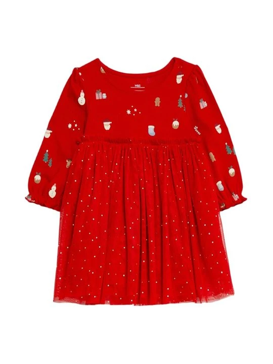 Zdjęcie produktu Sukienka koktajlowa Marks & Spencer czerwony
