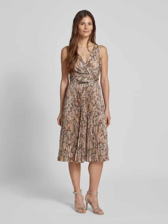 Zdjęcie produktu Sukienka koktajlowa o długości do kolan z paskiem w talii model ‘MAIGEN’ Lauren Ralph Lauren