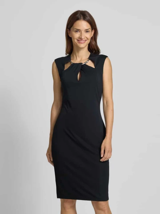Zdjęcie produktu Sukienka koktajlowa o długości do kolan z wycięciami Lauren Ralph Lauren Czarny