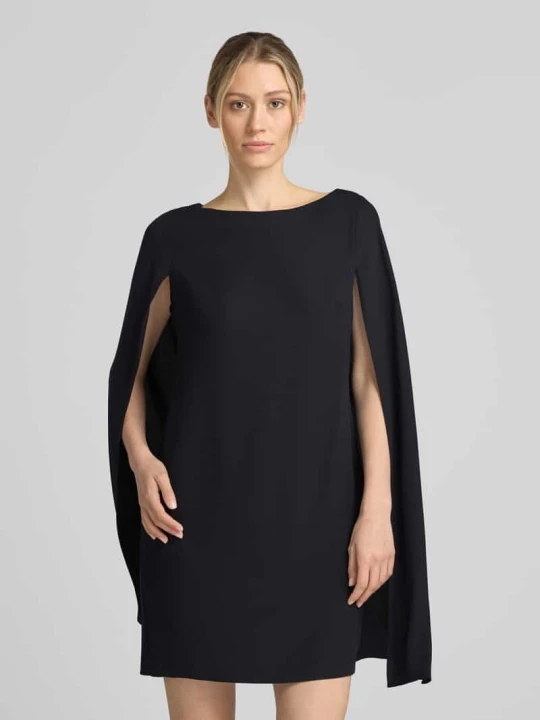 Zdjęcie produktu Sukienka koktajlowa o linii a z peleryną Lauren Ralph Lauren Czarny