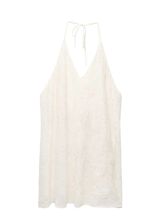 Zdjęcie produktu Sukienka koktajlowa PULL&BEAR beżowy