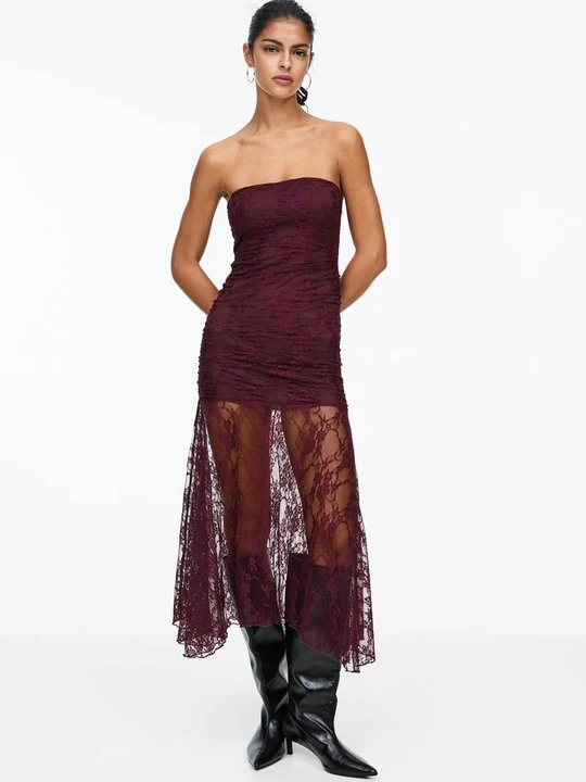Zdjęcie produktu Sukienka koktajlowa PULL&BEAR mauve
