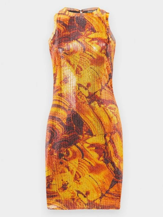 Zdjęcie produktu Sukienka koktajlowa Roberto Cavalli brązowy