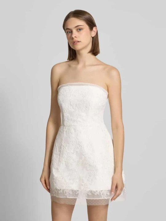Zdjęcie produktu Sukienka koktajlowa w stylu off-shoulder bardot Złamany biały