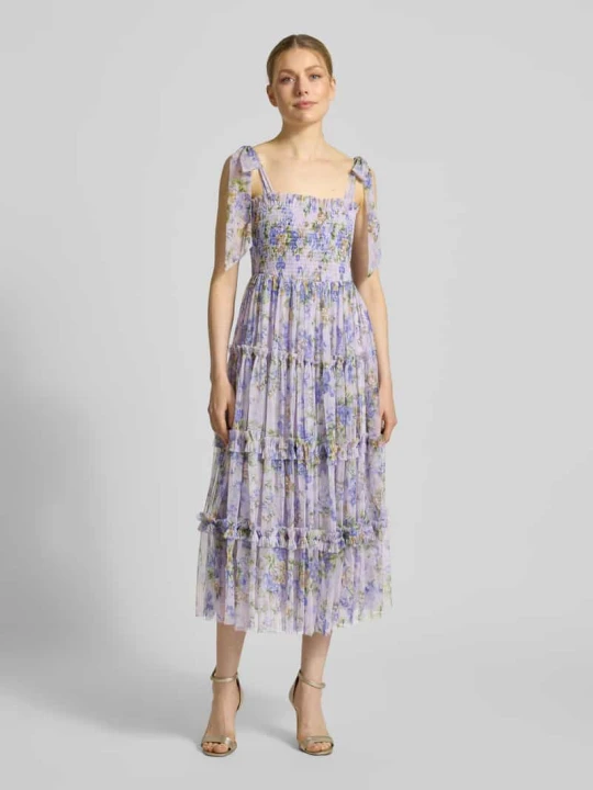 Zdjęcie produktu Sukienka koktajlowa w stylu warstwowym Lace & Beads Jasnofioletowy