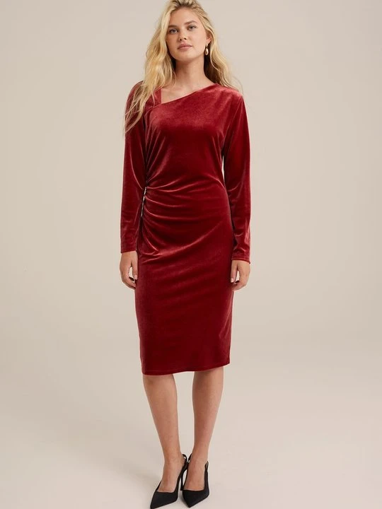 Zdjęcie produktu Sukienka koktajlowa WE Fashion czerwony