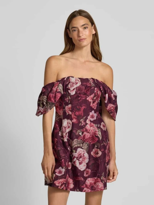 Zdjęcie produktu Sukienka koktajlowa z odkrytymi ramionami model ‘Jacquie’ Forever New Bordowy