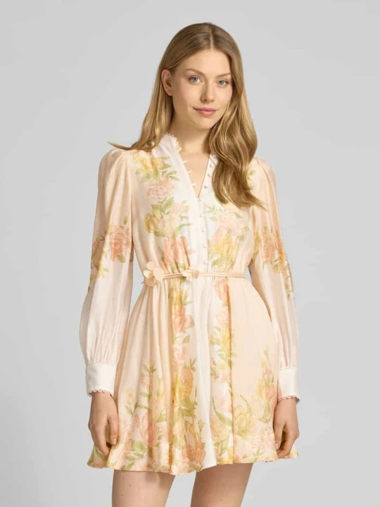 Zdjęcie produktu Sukienka koktajlowa z wiązanym paskiem model 'Shannah' Forever New Morelowy