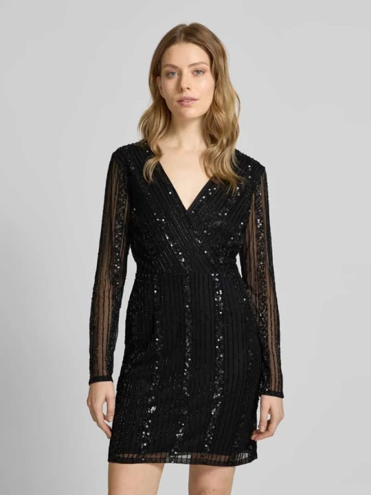 Zdjęcie produktu Sukienka koktajlowa z zakładką Lace & Beads Czarny