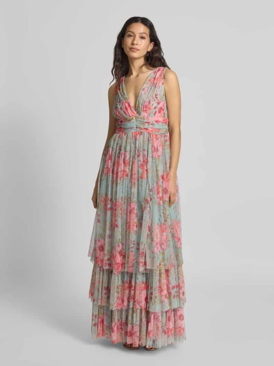 Zdjęcie produktu Sukienka koktajlowa ze stopniowaniem Lace & Beads Jasnoczerwony