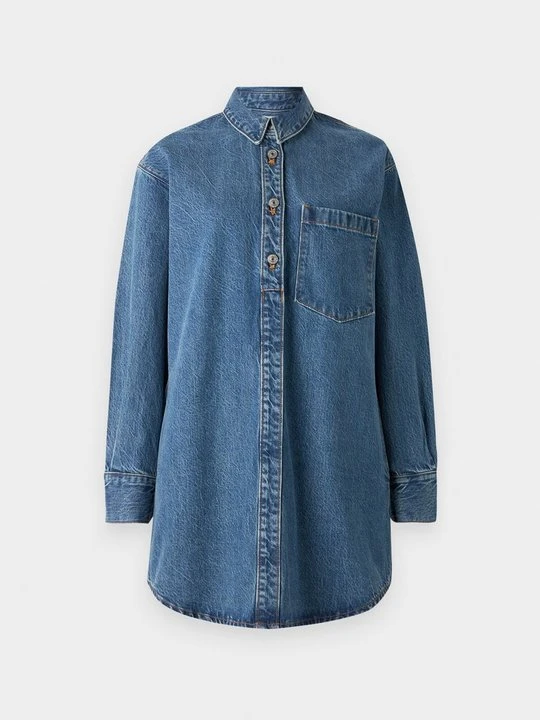 Zdjęcie produktu Sukienka koszulowa Abercrombie & Fitch niebieski denim