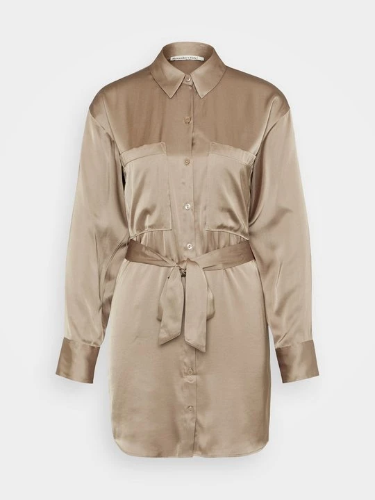 Zdjęcie produktu Sukienka koszulowa Abercrombie & Fitch jasny brąz