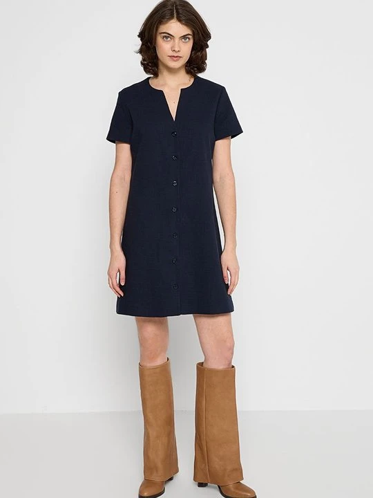 Zdjęcie produktu Sukienka koszulowa CLAUDIE PIERLOT granatowy