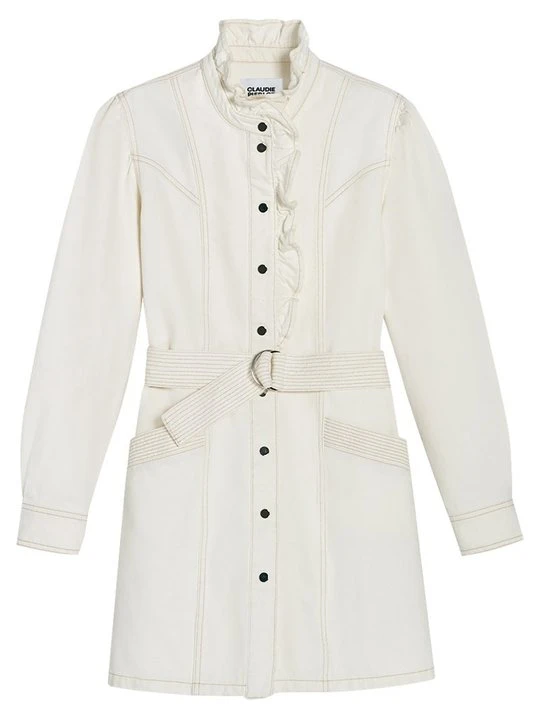 Zdjęcie produktu Sukienka koszulowa CLAUDIE PIERLOT mleczny
