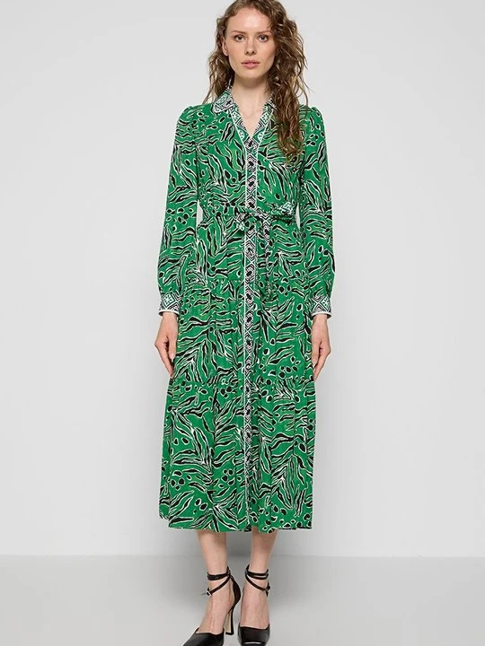 Zdjęcie produktu Sukienka koszulowa Diane Von Furstenberg zielony