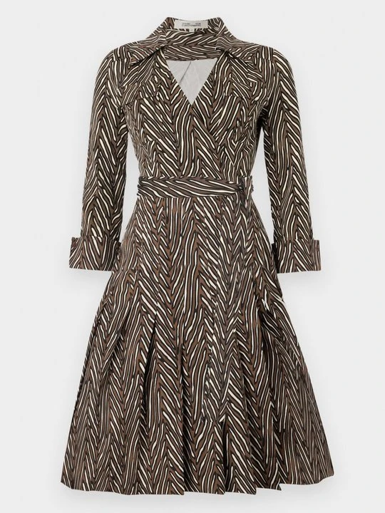 Zdjęcie produktu Sukienka koszulowa Diane Von Furstenberg brązowy