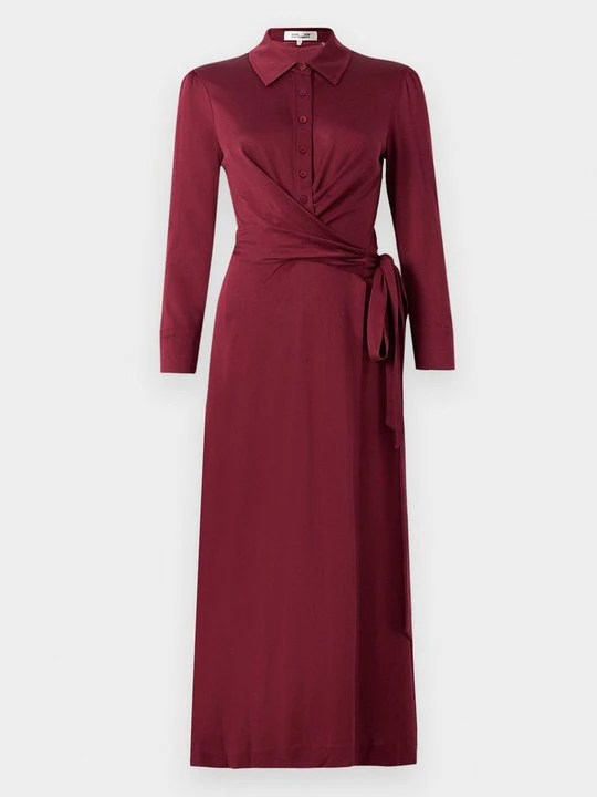 Zdjęcie produktu Sukienka koszulowa Diane Von Furstenberg bordowy