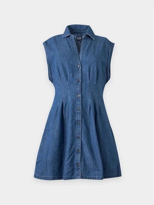 Zdjęcie produktu Sukienka koszulowa GAP niebieski denim