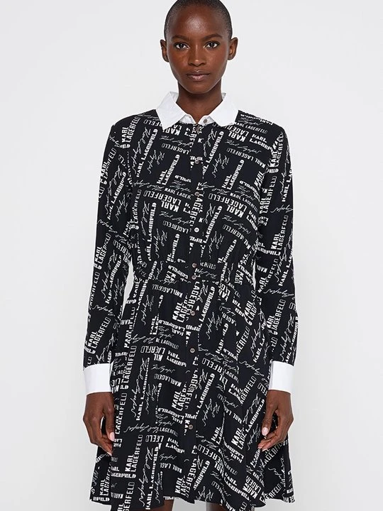 Zdjęcie produktu Sukienka koszulowa KARL LAGERFELD czarny