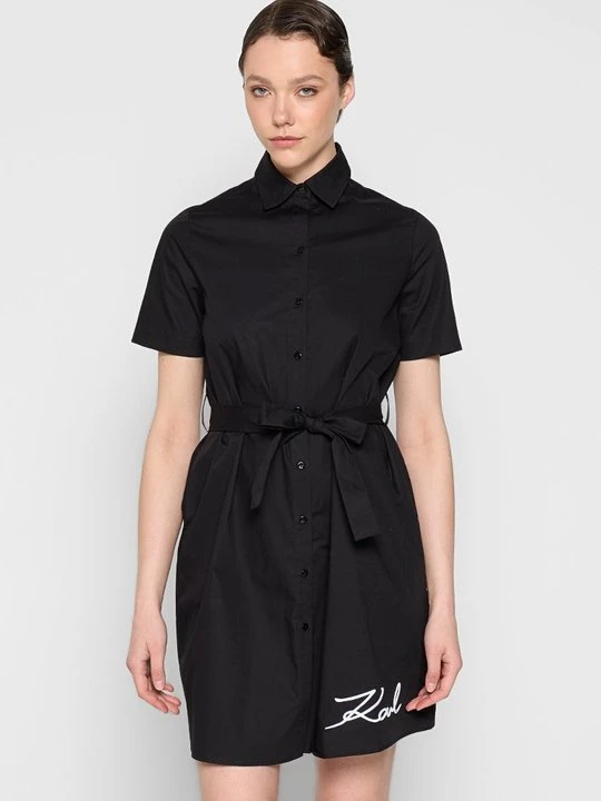 Zdjęcie produktu Sukienka koszulowa KARL LAGERFELD czarny