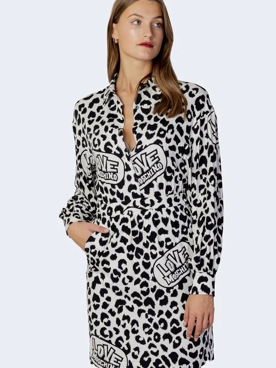 Zdjęcie produktu Sukienka koszulowa LOVE MOSCHINO beżowy