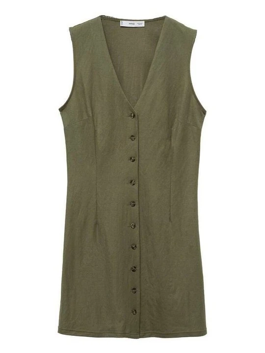 Zdjęcie produktu Sukienka koszulowa Mango khaki