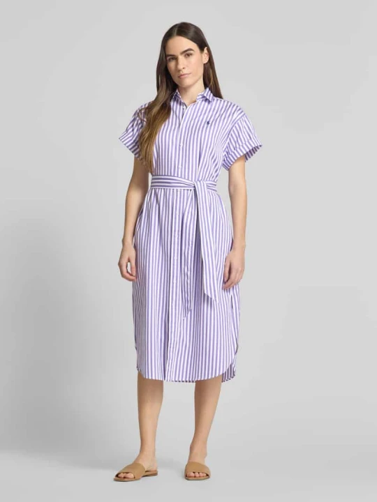 Zdjęcie produktu Sukienka koszulowa o długości midi Polo Ralph Lauren Jasnośliwkowy
