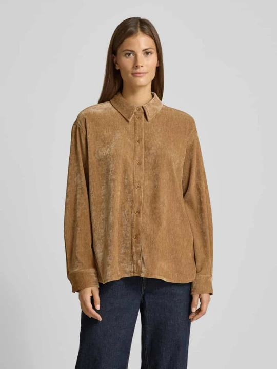 Zdjęcie produktu Sukienka koszulowa o kroju relaxed fit z aksamitu Jake*s Camel