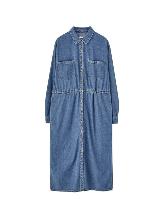 Zdjęcie produktu Sukienka koszulowa PULL&BEAR niebieski