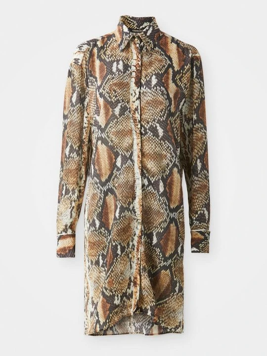 Zdjęcie produktu Sukienka koszulowa Roberto Cavalli brązowy