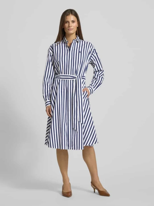 Zdjęcie produktu Dopasowana sukienka koszulowa z czystej bawełny Polo Ralph Lauren Granatowy