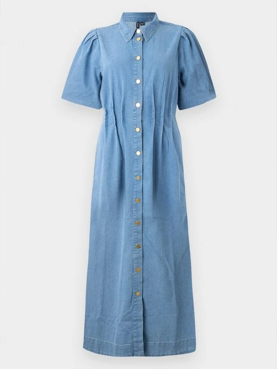 Zdjęcie produktu Sukienka koszulowa Vero Moda niebieski denim